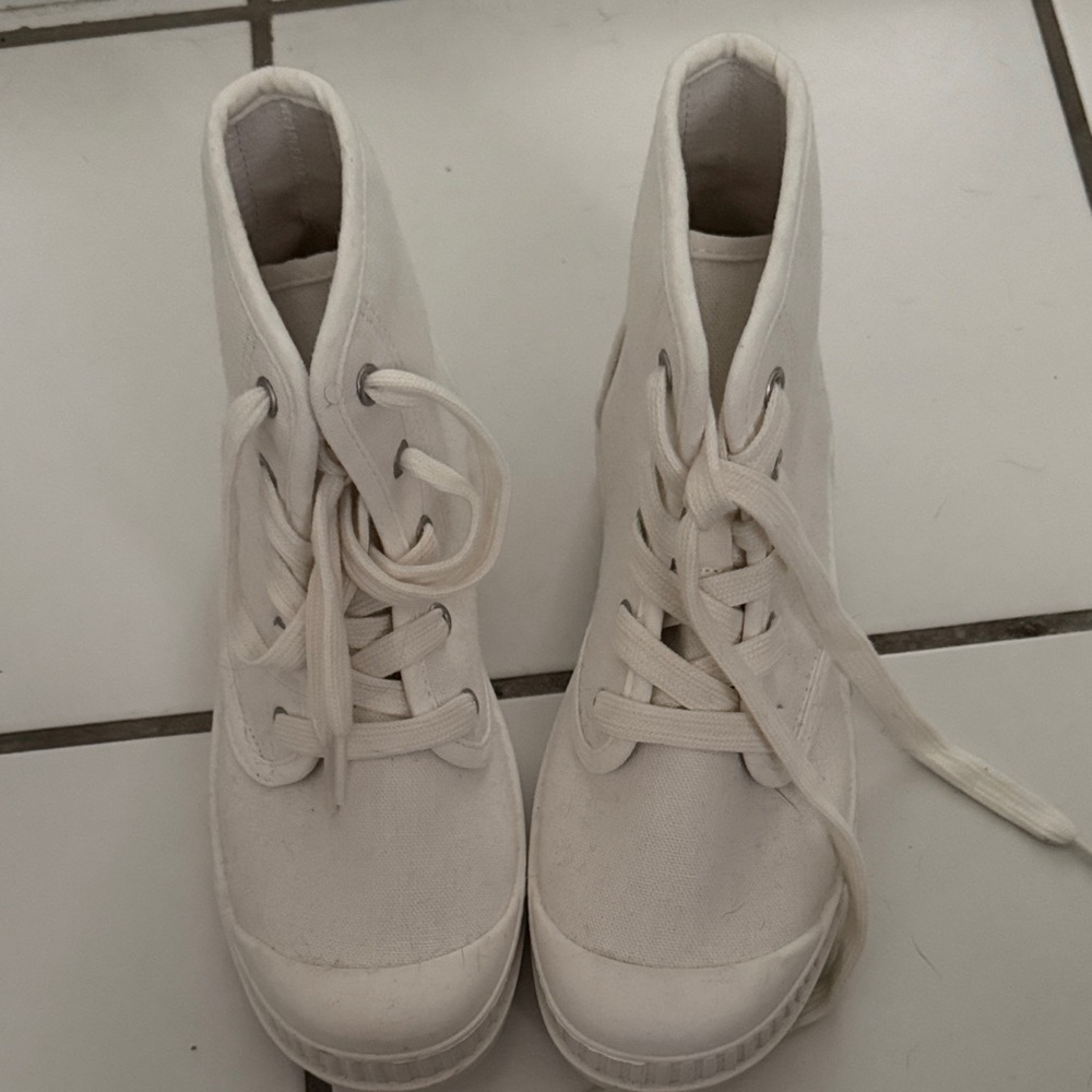 Classic White High-Top Women's Sneakers